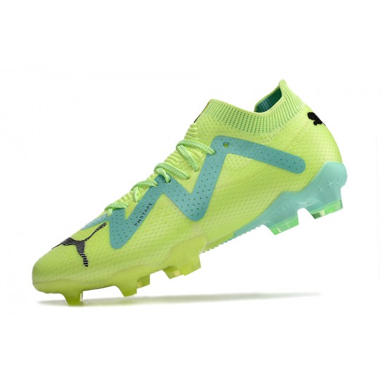 Puma Future Ultimate FG Low-Top Green Turqoise For Women And Men Soccer Cleats 