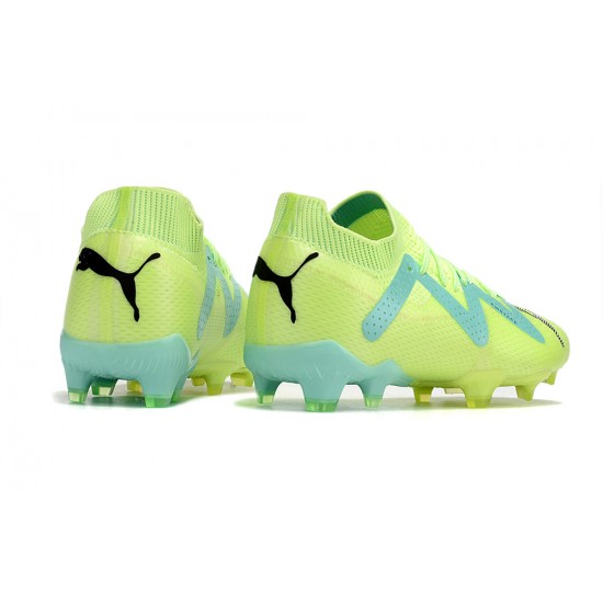 Puma Future Ultimate FG Low-Top Green Turqoise For Women And Men Soccer Cleats