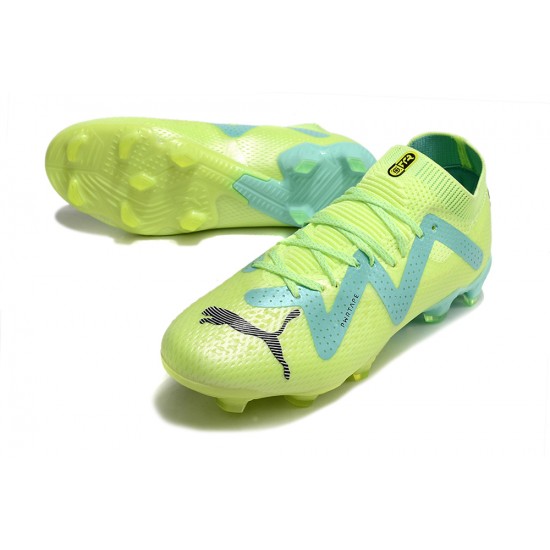 Puma Future Ultimate FG Low-Top Green Turqoise For Women And Men Soccer Cleats