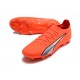 Puma Future Ultimate FG Low-Top Red Grey For Men Soccer Cleats