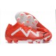 Puma Future Ultimate FG Low-Top Red White For Men Soccer Cleats