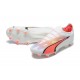 Puma Future Ultimate FG Low-Top White Pink For Men Soccer Cleats