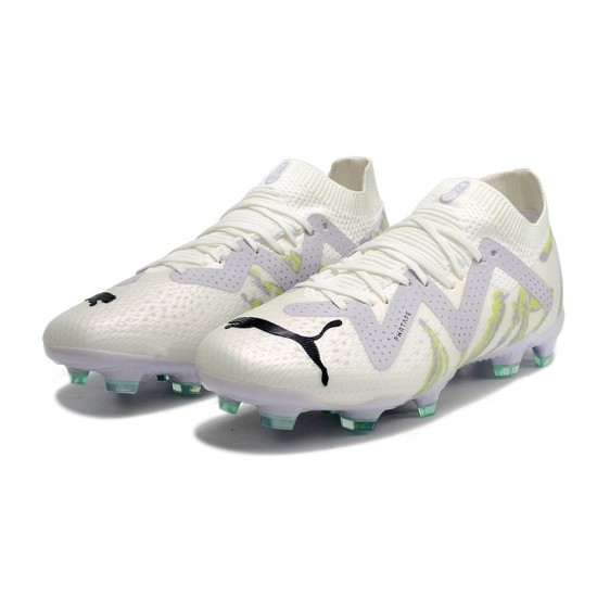 Puma Future Ultimate FG Low-Top White Pink For Men Soccer Cleats