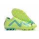 Puma Future Ultimate MG Low-Top Green Turqoise For Women And Men Soccer Cleats