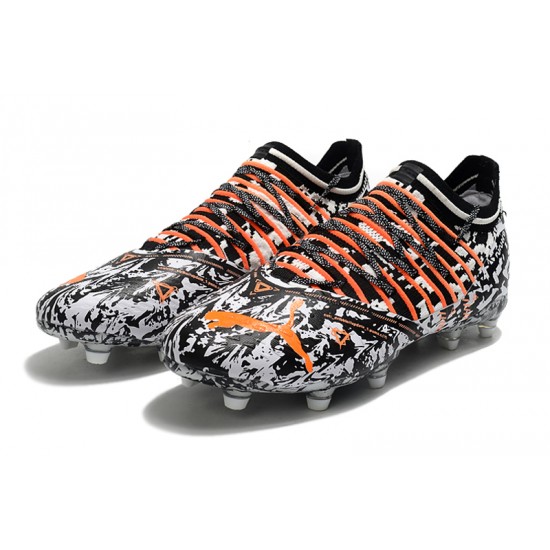 Puma Future Z 1.3 FG Low-Top Black Orange For Women And Men Soccer Cleats