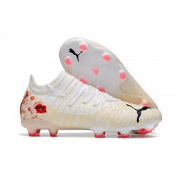 Puma Future Z 1.3 Instinct FG Low-Top Beige Pink White For Women And Men Soccer Cleats