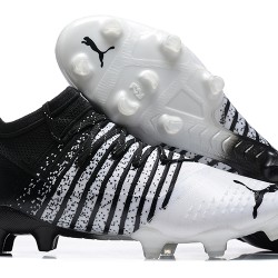 Puma Future Z 1.3 Instinct FG Low-Top Black White For Men Soccer Cleats