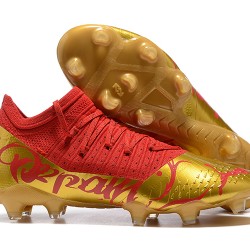 Puma Future Z 1.3 Instinct FG Low-Top Red Gold For Men Soccer Cleats