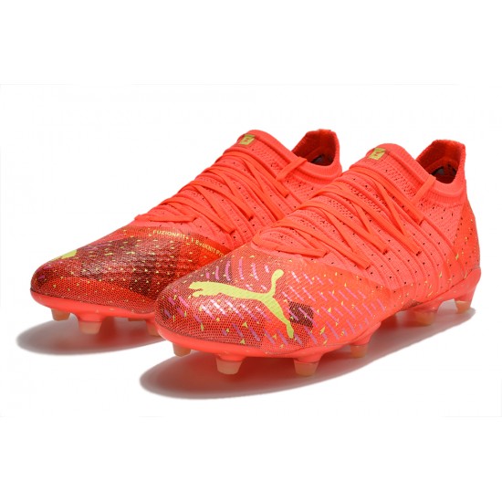 Puma Future Z 1.3 Instinct FG Low-Top Red Gold For Men Soccer Cleats