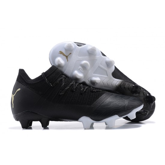 Puma Future Z 1.3 Instinct FG Low-Top White And Black For Men Soccer Cleats
