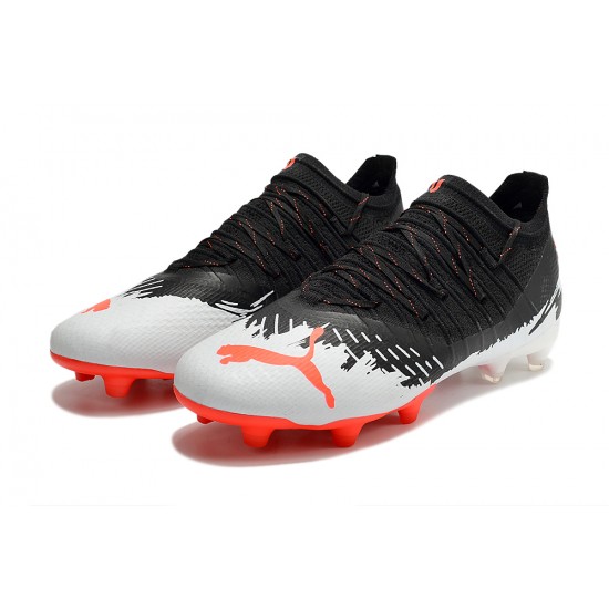 Puma Future Z 1.3 Instinct FG Low-Top White Black For Men Soccer Cleats