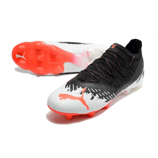 Puma Future Z 1.3 Instinct FG Low-Top White Black For Men Soccer Cleats