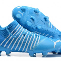 Puma Future Z 1.3 Instinct FG Low-Top White Blue For Men Soccer Cleats