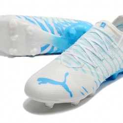 Puma Future Z 1.3 Instinct FG Low-Top White Blue For Men Soccer Cleats