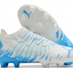 Puma Future Z 1.3 Instinct FG Low-Top White Blue For Women And Men Soccer Cleats