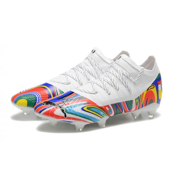 Puma Future Z 1.3 Instinct FG Low-Top White For Men Soccer Cleats