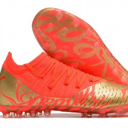 Puma Future Z 1.3 Instinct MG Low-Top Gold Red For Women And Men Soccer Cleats