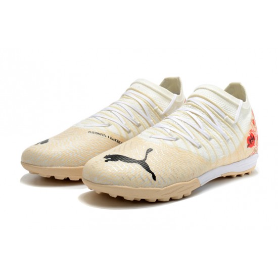 Puma Future Z 1.3 Instinct TF Low-Top Beige Turqoise For Men Soccer Cleats