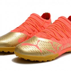 Puma Future Z 1.3 Instinct TF Low-Top Red Gold For Men Soccer Cleats 