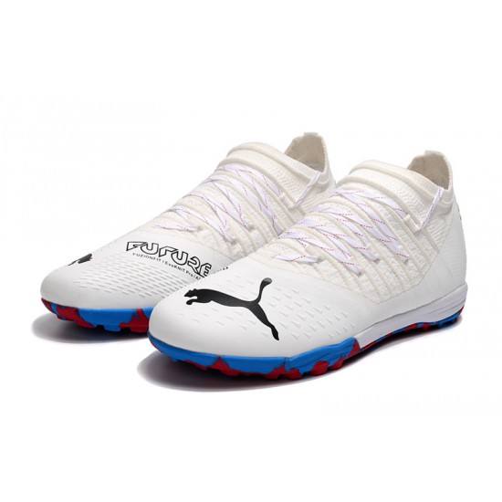 Puma Future Z 1.3 Instinct TF Low-Top White Blue Red For Men Soccer Cleats