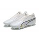 Puma King Ultimate Icon MG Low-Top White Black Pink For Men Soccer Cleats