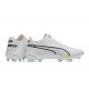 Puma King Ultimate Icon MG Low-Top White Black Pink For Men Soccer Cleats