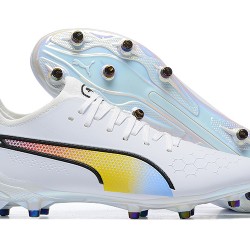 Puma King Ultimate Icon MG Low-Top White Multi For Men Soccer Cleats 