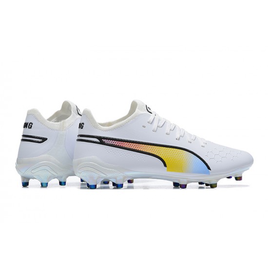 Puma King Ultimate Icon MG Low-Top White Multi For Men Soccer Cleats