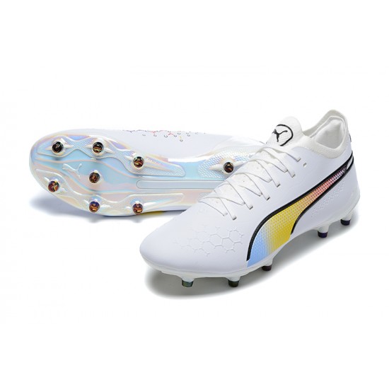 Puma King Ultimate Icon MG Low-Top White Multi For Men Soccer Cleats