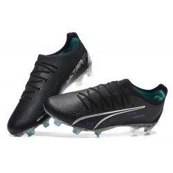 Puma Ultra Ultimate FG Low-Top Black Blue For Men Soccer Cleats 