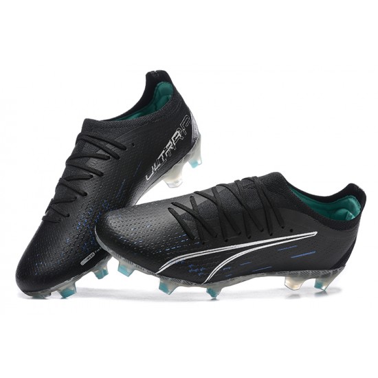 Puma Ultra Ultimate FG Low-Top Black Blue For Men Soccer Cleats