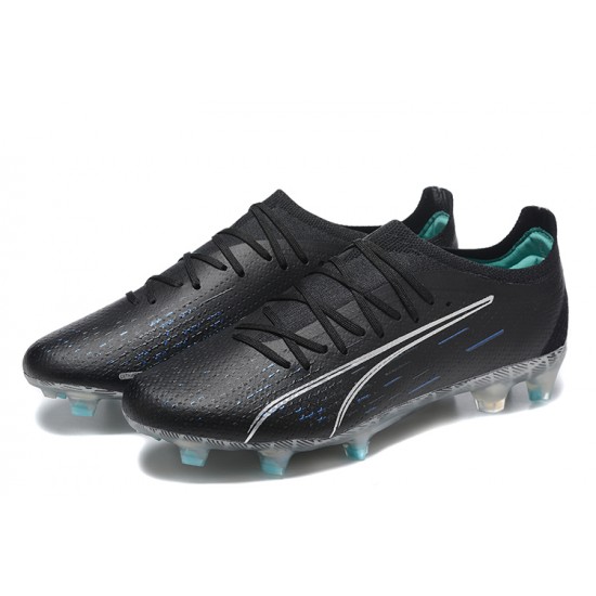 Puma Ultra Ultimate FG Low-Top Black Blue For Men Soccer Cleats 