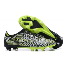 Puma Ultra Ultimate FG Low-Top Black Green White For Men Soccer Cleats 