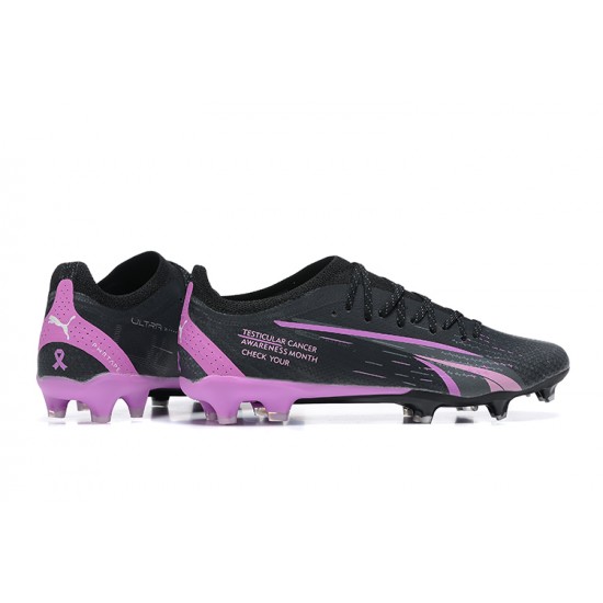 Puma Ultra Ultimate FG Low-Top Black Purple For Men Soccer Cleats 