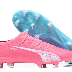 Puma Ultra Ultimate FG Low-Top Blue Pink For Men Soccer Cleats 