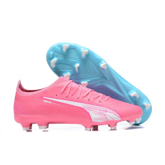 Puma Ultra Ultimate FG Low-Top Blue Pink For Men Soccer Cleats