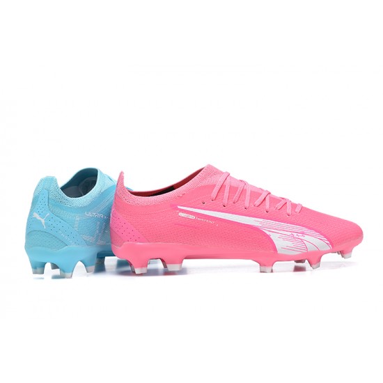 Puma Ultra Ultimate FG Low-Top Blue Pink For Men Soccer Cleats