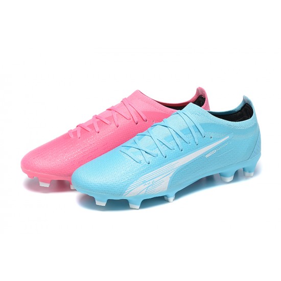 Puma Ultra Ultimate FG Low-Top Blue Pink For Men Soccer Cleats