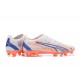 Puma Ultra Ultimate FG Low-Top Blue White Orange For Men Soccer Cleats 