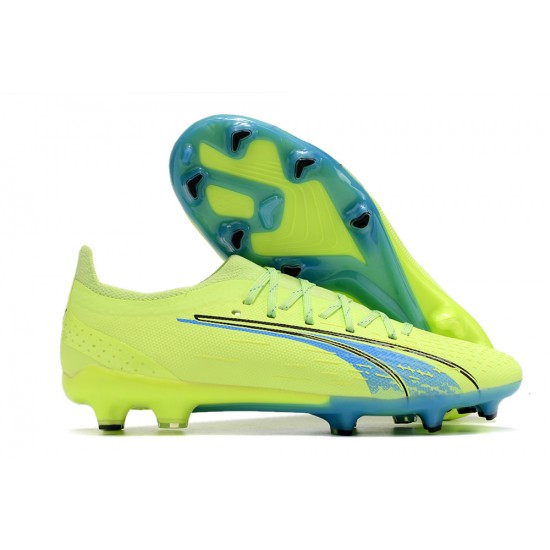 Puma Ultra Ultimate FG Low-Top Green Turqoise For Men Soccer Cleats 