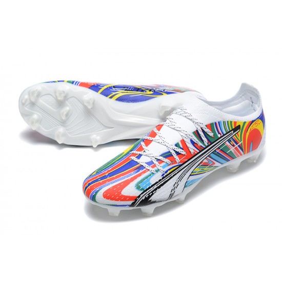 Puma Ultra Ultimate FG Low-Top Multi White For Men Soccer Cleats 