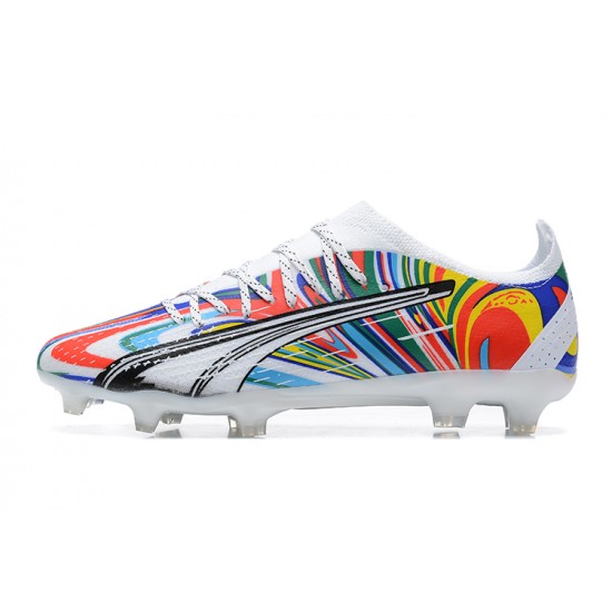 Puma Ultra Ultimate FG Low-Top Multi White For Men Soccer Cleats 