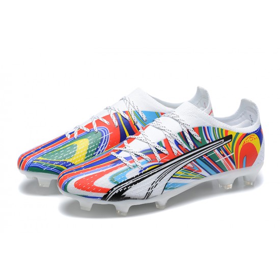 Puma Ultra Ultimate FG Low-Top Multi White For Men Soccer Cleats