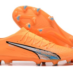 Puma Ultra Ultimate FG Low-Top Orange Blue For Men Soccer Cleats 