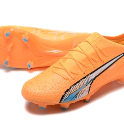 Puma Ultra Ultimate FG Low-Top Orange Blue For Men Soccer Cleats 