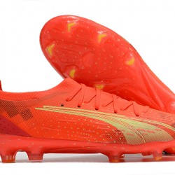 Puma Ultra Ultimate FG Low-Top Red Gold For Men Soccer Cleats 