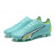 Puma Ultra Ultimate FG Low-Top Turqoise Yellow For Men Soccer Cleats 