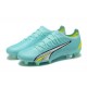 Puma Ultra Ultimate FG Low-Top Turqoise Yellow For Men Soccer Cleats