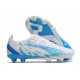 Puma Ultra Ultimate FG Low-Top White Blue For Men Soccer Cleats