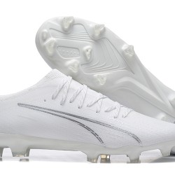 Puma Ultra Ultimate FG Low-Top White For Men Soccer Cleats 